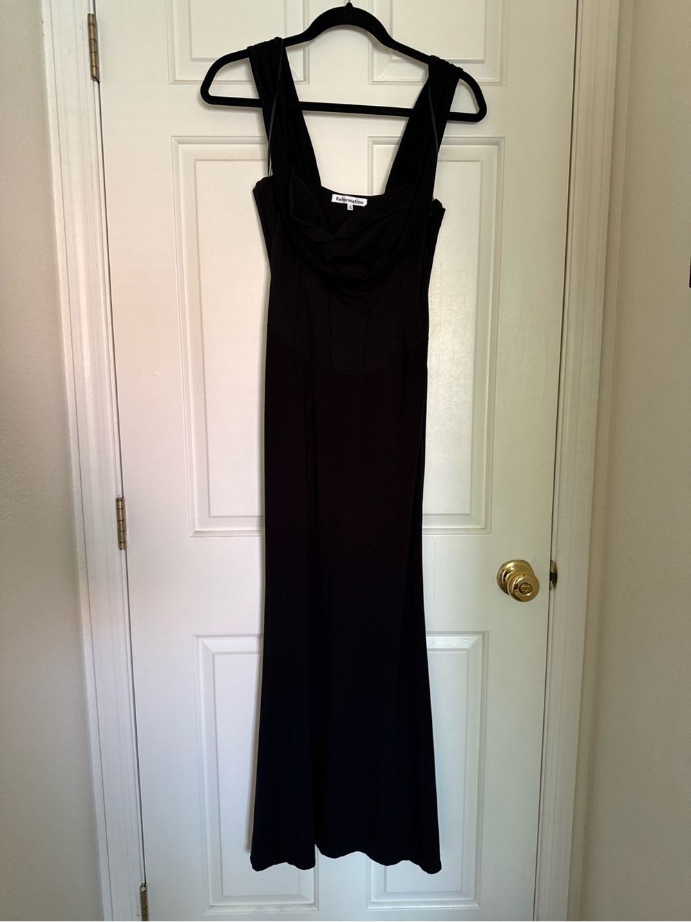 Reformation black knit dress